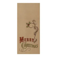 SERVIETTES EMB. 'D.POINT' 40x32 CM - MERRY CHRISTMAS